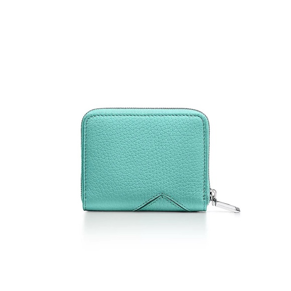 Tiffany & Co. Blue Leather Zipper Wallet Return To Tiffany - Picture 3 of 5